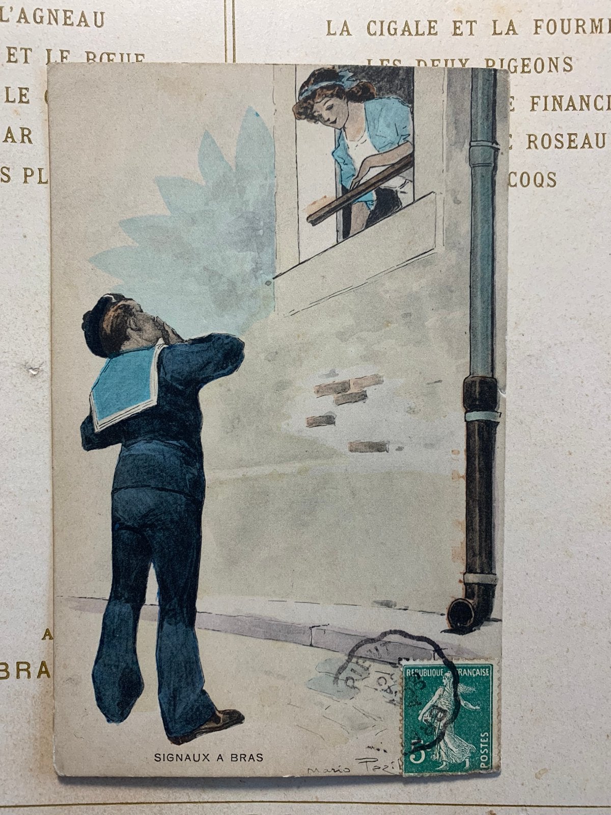 1909 Signaux a bras - matroos (VJ), Ophalen of Verzenden, Voor 1920, Gelopen, Overige thema's