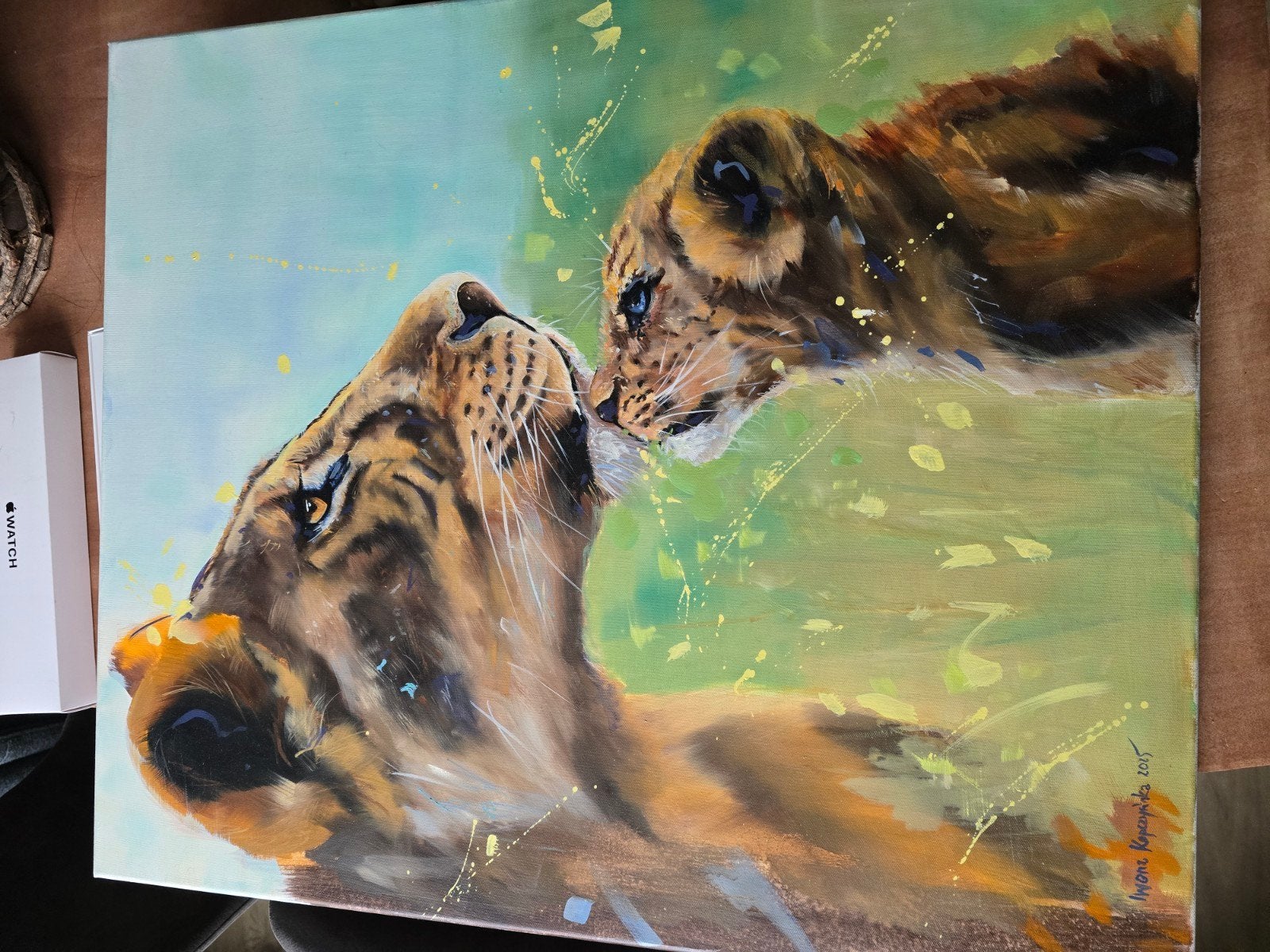 Prachtige schilderijen van dieren, Ophalen, Zo goed als nieuw, 50 tot 75 cm, Schilderij