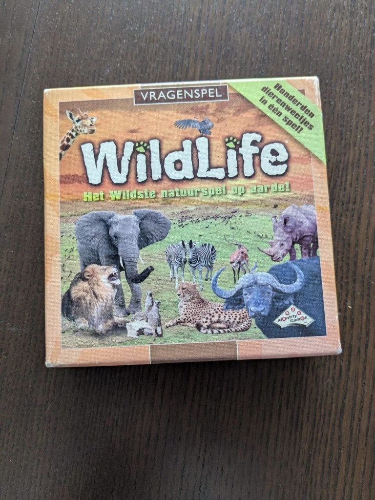 Wildlife vragenspel, Identity Games, Ophalen of Verzenden, Zo goed als nieuw, Een of twee spelers