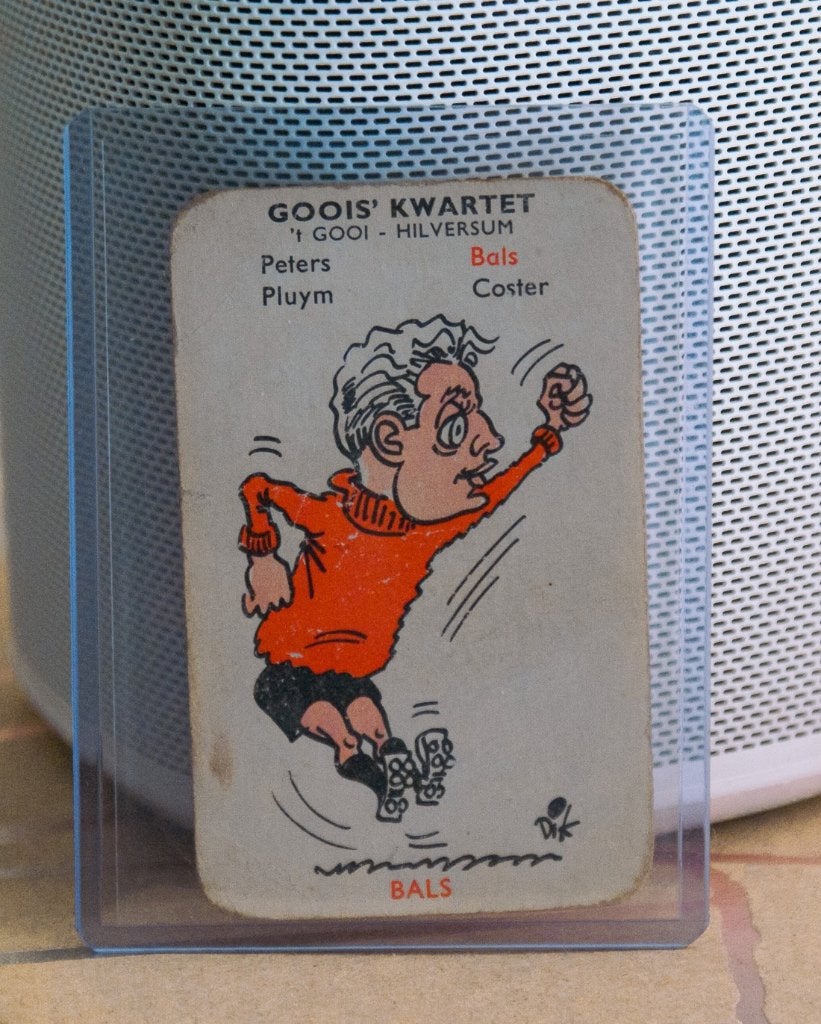 Bals, Goois Kwartet - DB 1e Divisie kwartet 1958, Ophalen of Verzenden, Gebruikt, Overige binnenlandse clubs, Poster, Plaatje of Sticker