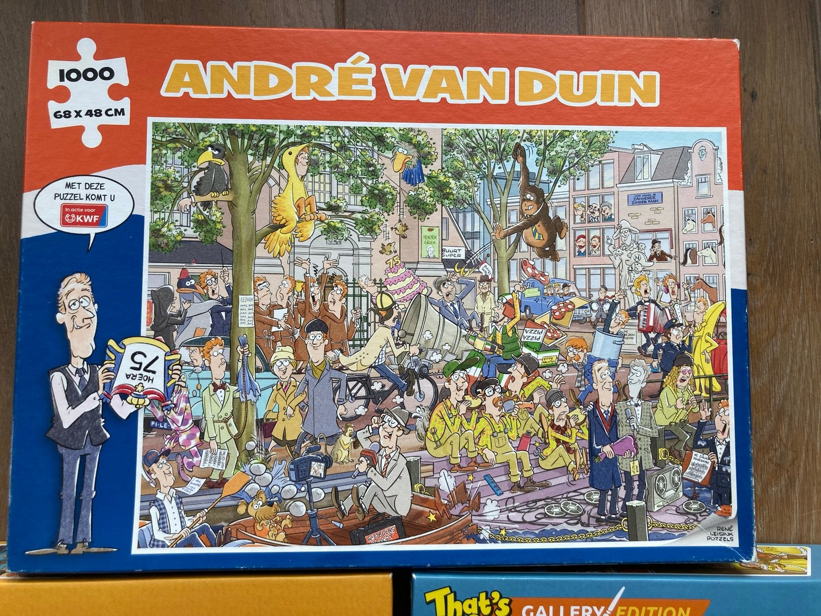 André van Duin Legpuzzel 1000 stukjes KWF, Hobby en Vrije tijd, Ophalen, 500 t/m 1500 stukjes, Zo goed als nieuw, Legpuzzel