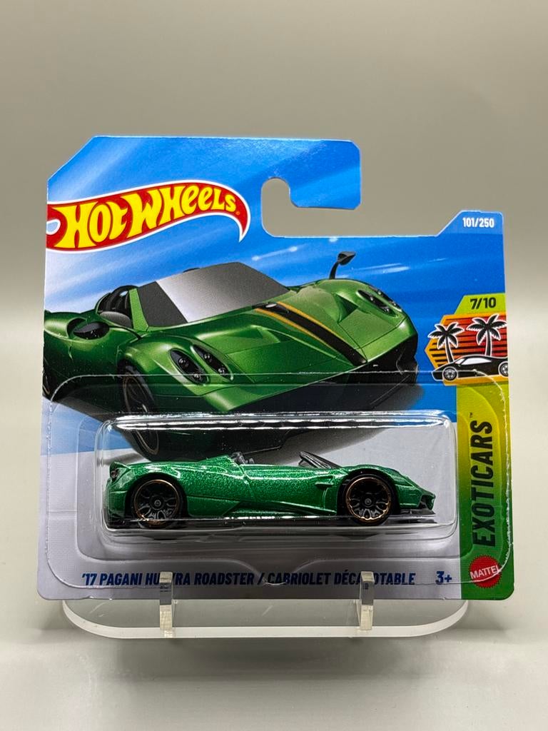 Hot Wheels '17 Pagani Huayra Roadster groen, Auto, Nieuw, Ophalen of Verzenden, Mattel