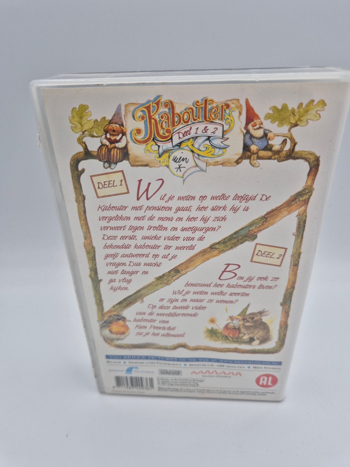 Kabouter Deel 1 & 2 VHS - Frank Groothof, Cd's en Dvd's, Gebruikt, Alle leeftijden, Kinderprogramma of -film, VHS