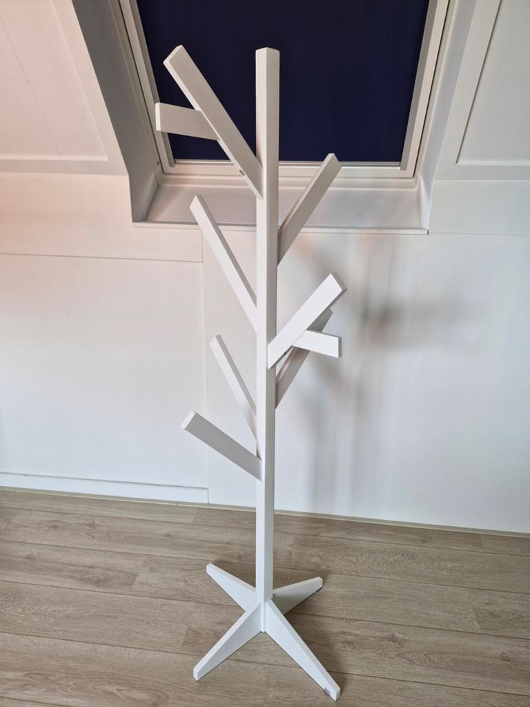 Witte staande kapstok - boomstam, Huis en Inrichting, Ophalen, Gebruikt, Staande kapstok, 150 tot 200 cm