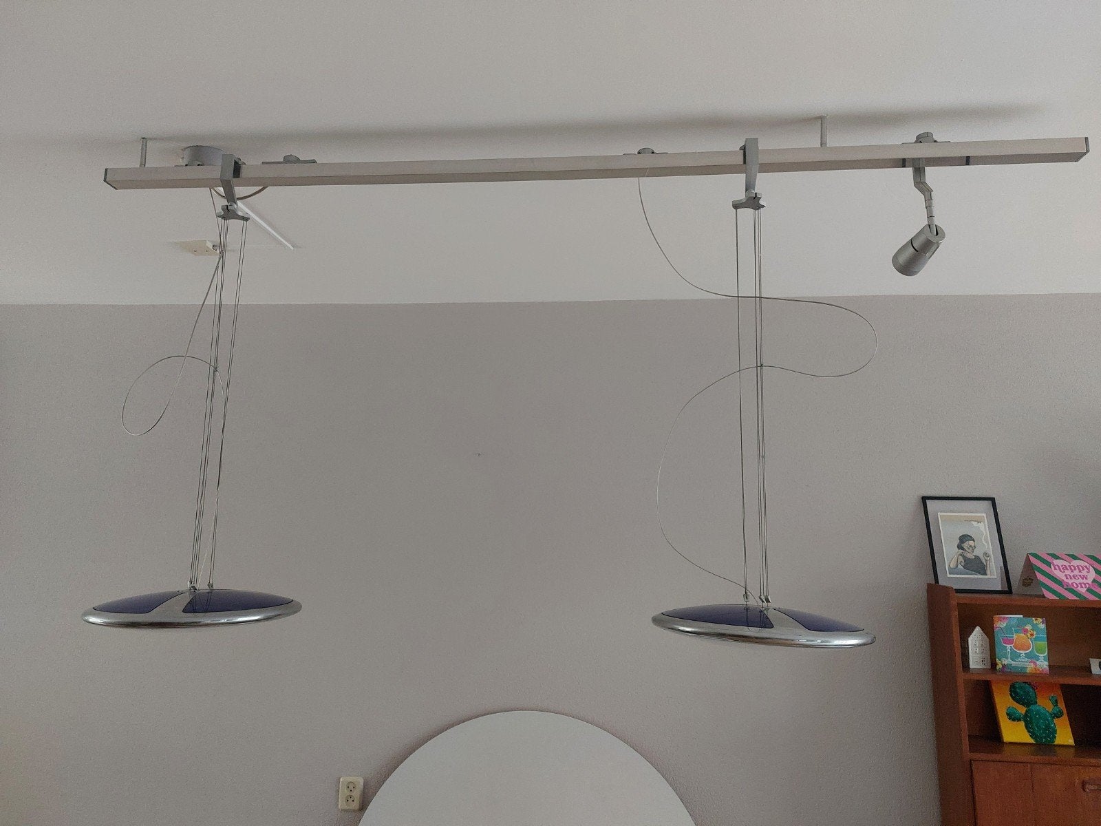 Tobias Grau Project X Hanglamp (2x) + spot + rail - Space Ag, Ophalen, Overige fittingen, Zo goed als nieuw, Glas