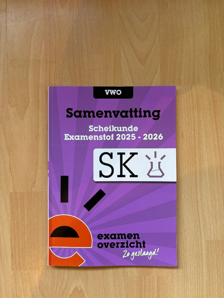 ExamenOverzicht Samenvatting: Scheikunde, VWO, Scheikunde, Nieuw, Ophalen of Verzenden