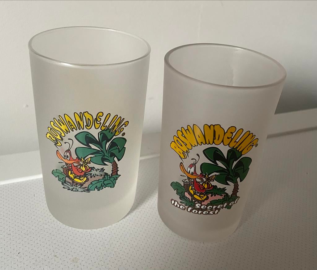 Boswandeling shotglaasjes - Set van 2, Ophalen of Verzenden, Zo goed als nieuw, Borrel- of Shotglas