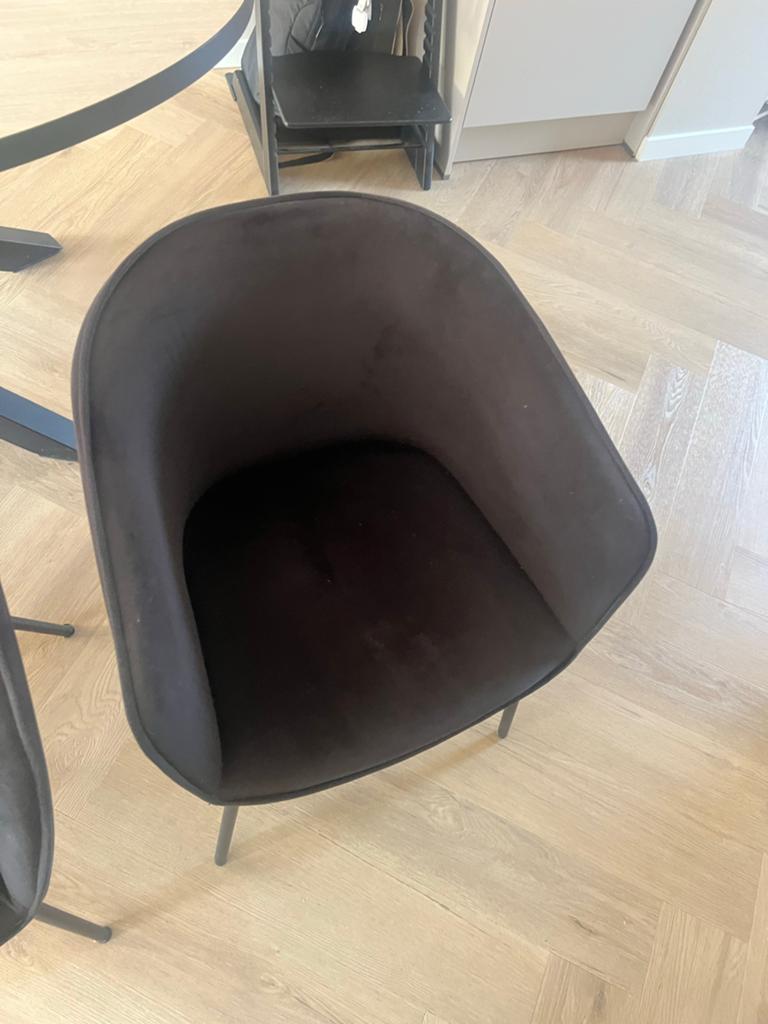 Ovale eettafel met 4 stoelen - 200x100x75 cm, Huis en Inrichting, Tafels | Eettafels, Ophalen, Gebruikt, 50 tot 100 cm, 150 tot 200 cm