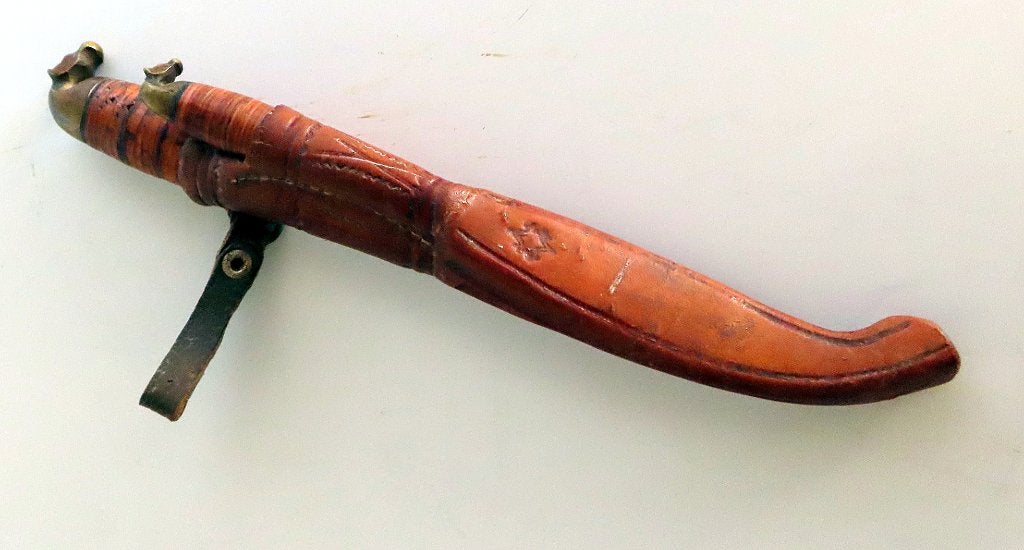 Uit inboedel: Koopje! Puukko mes klein en groot met paarden, Verzenden