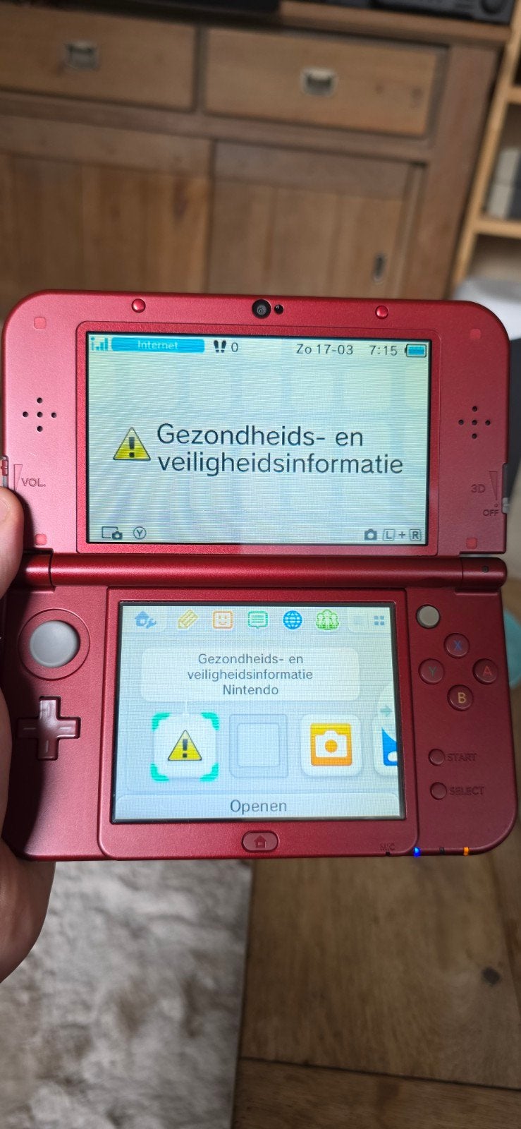New Nintendo 3ds xl met dual ips displays, Ophalen of Verzenden, Zo goed als nieuw, Rood, 3DS XL