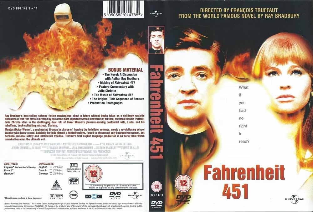 Fahrenheit 451 1966 DVD met Oskar Werner, Julie Christie, 1960 tot 1980, Gebruikt, Alle leeftijden, Ophalen of Verzenden