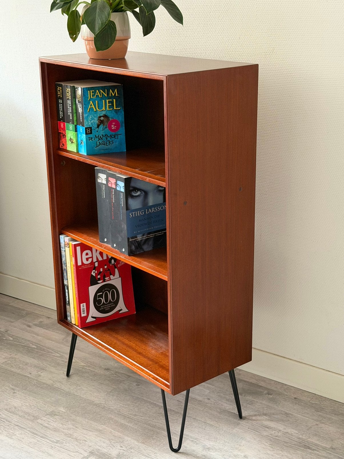 Vintage Formule Kempkes boekenkast | wandkast | dressoir, Met plank(en), 100 tot 150 cm, Teakhout, Niet bekend