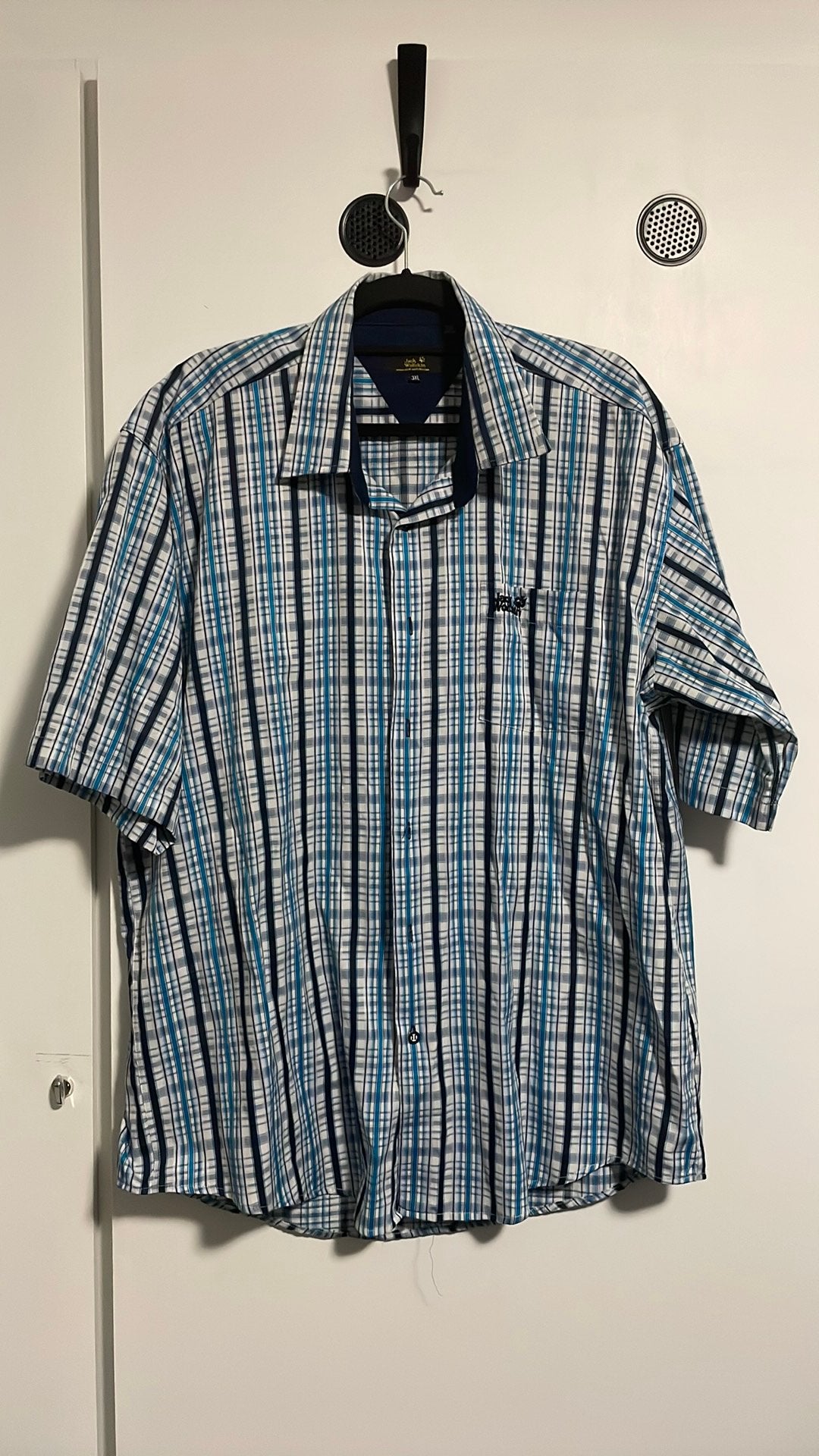 Jack Wolfskin overhemd 3XL, Kleding | Heren, Ophalen of Verzenden, Zo goed als nieuw, Blauw, Overige halswijdtes