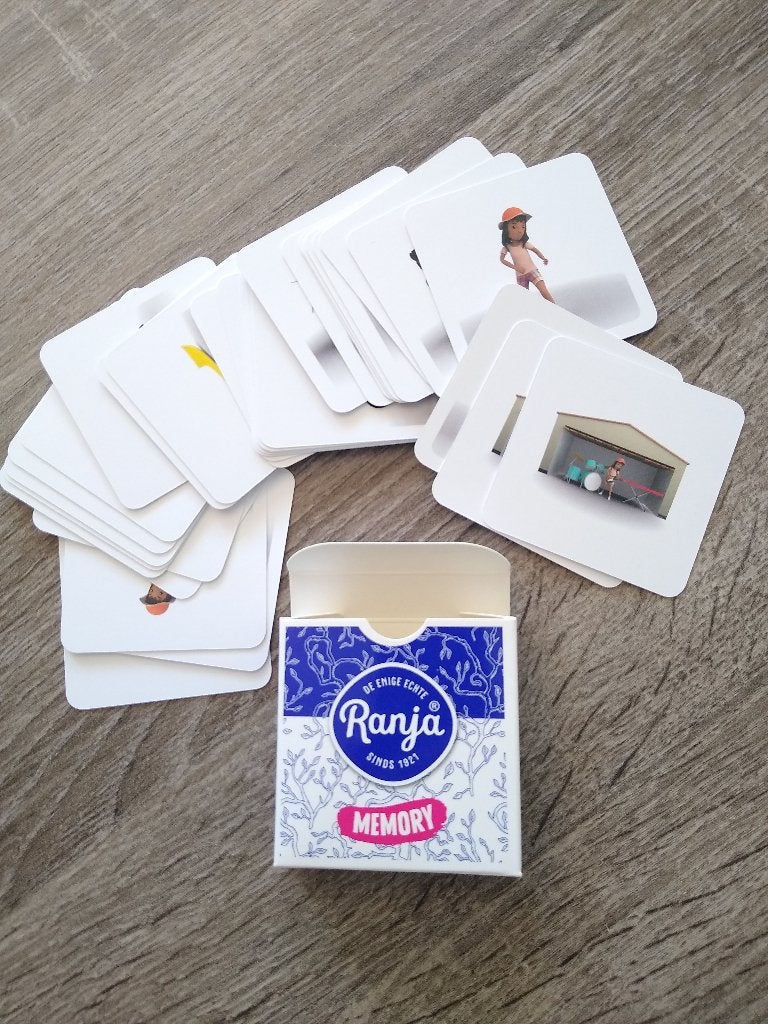 Memory spel van Ranja met 32 kaartjes., Een of twee spelers, Ophalen of Verzenden, Nieuw, Diverse