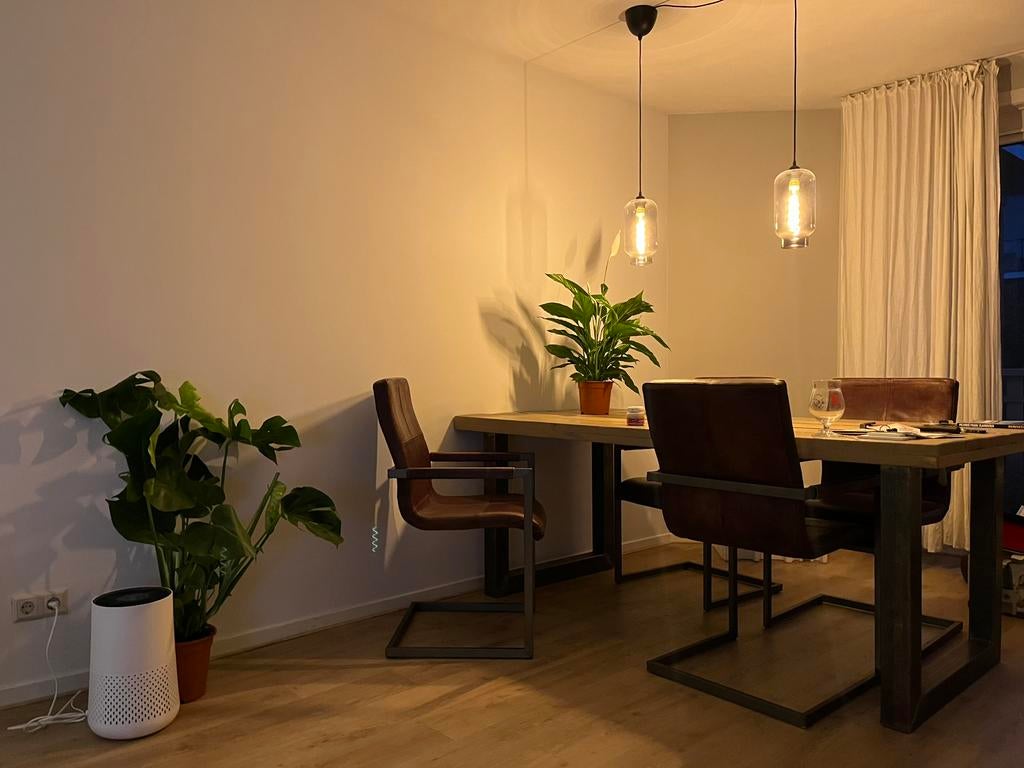 Ikea hanglampen rookglas met ikea ledlampen, Ophalen, Zo goed als nieuw, Minder dan 50 cm