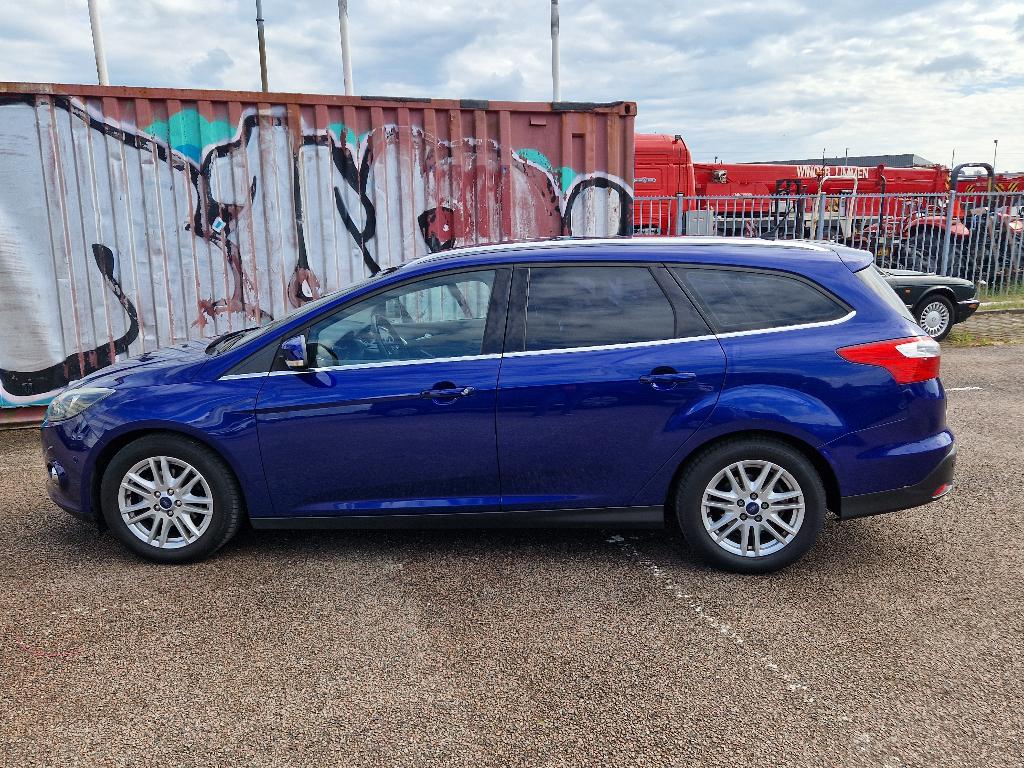 Ford Focus 1.0 Ecoboost 92KW Wagon 2014 Blauw, Auto's, Ford, Euro 5, Zwart, Blauw, Origineel Nederlands