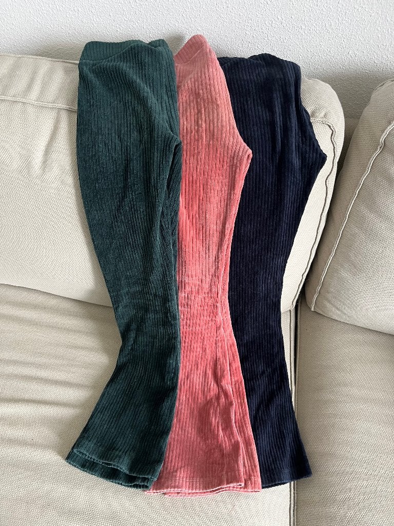 SET: 4x flaired legging Sissy Boy Blauw, Groen, Roze, Paars, Broek, Gebruikt, Sissy Boy, Meisje