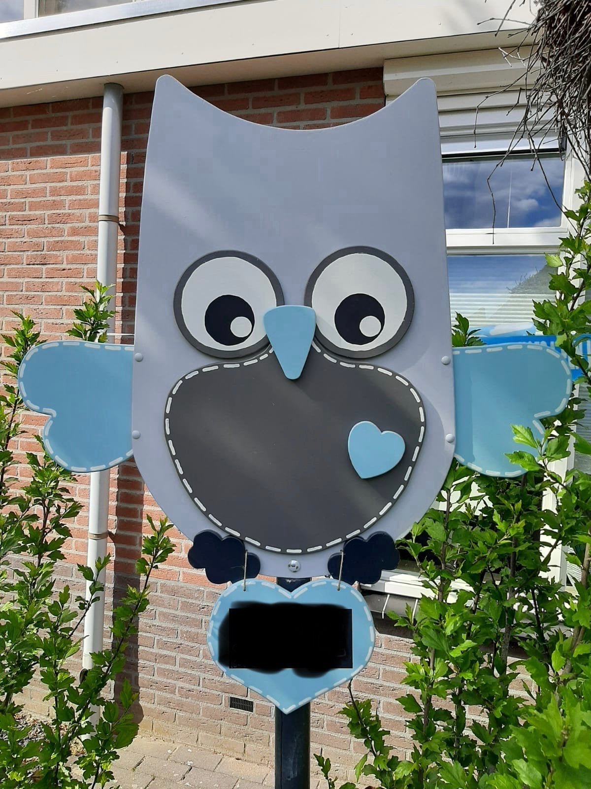 Te koop Geboortebord Uil, Ophalen, Gebruikt