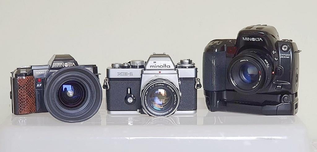 3 Minolta toppers, Ophalen of Verzenden, Gebruikt, Spiegelreflex, Minolta