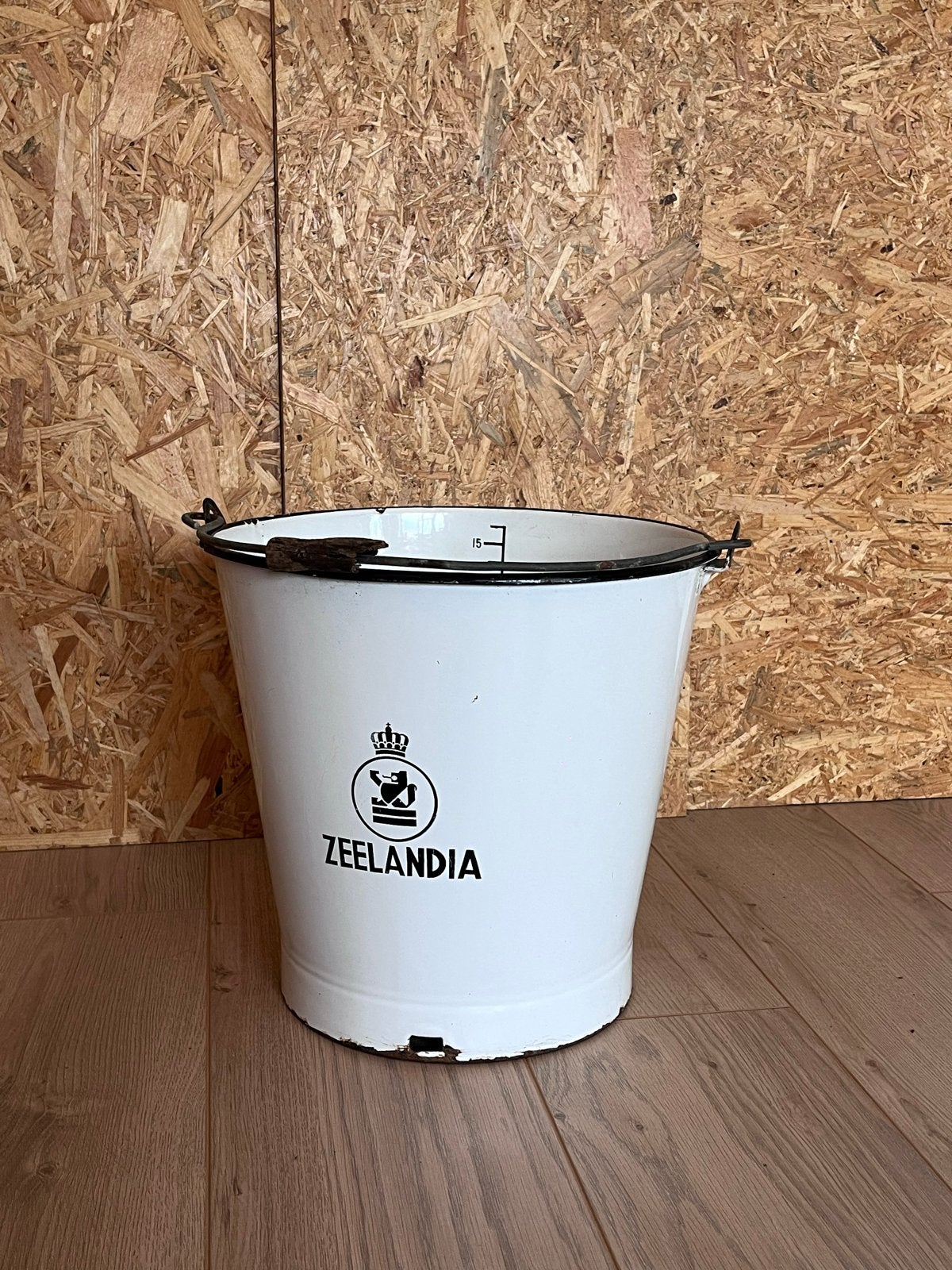 Vintage Zeelandia emaille emmer - 15 liter, Antiek en Kunst, Ophalen