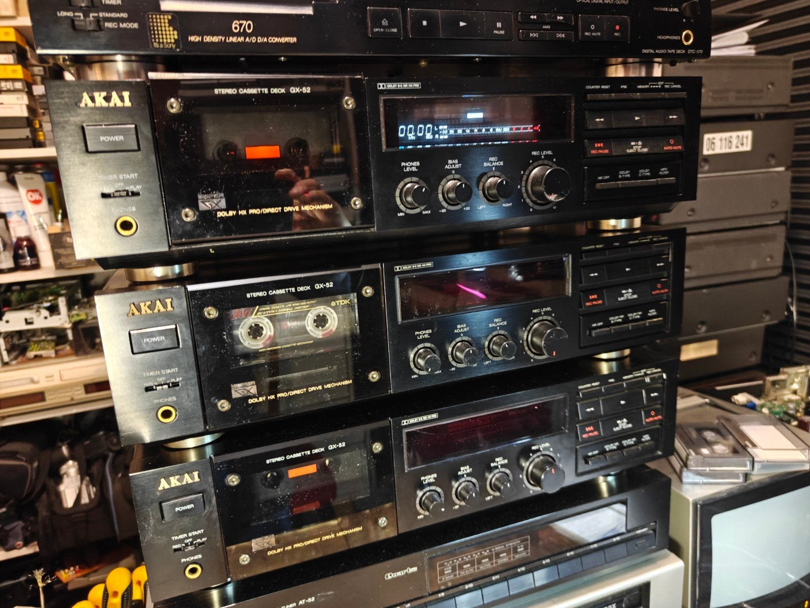 Akai GX-52 Stereo Cassettedeck. onderhoud gehad, Audio, Tv en Foto, Cassettedecks, Ophalen of Verzenden, Akai