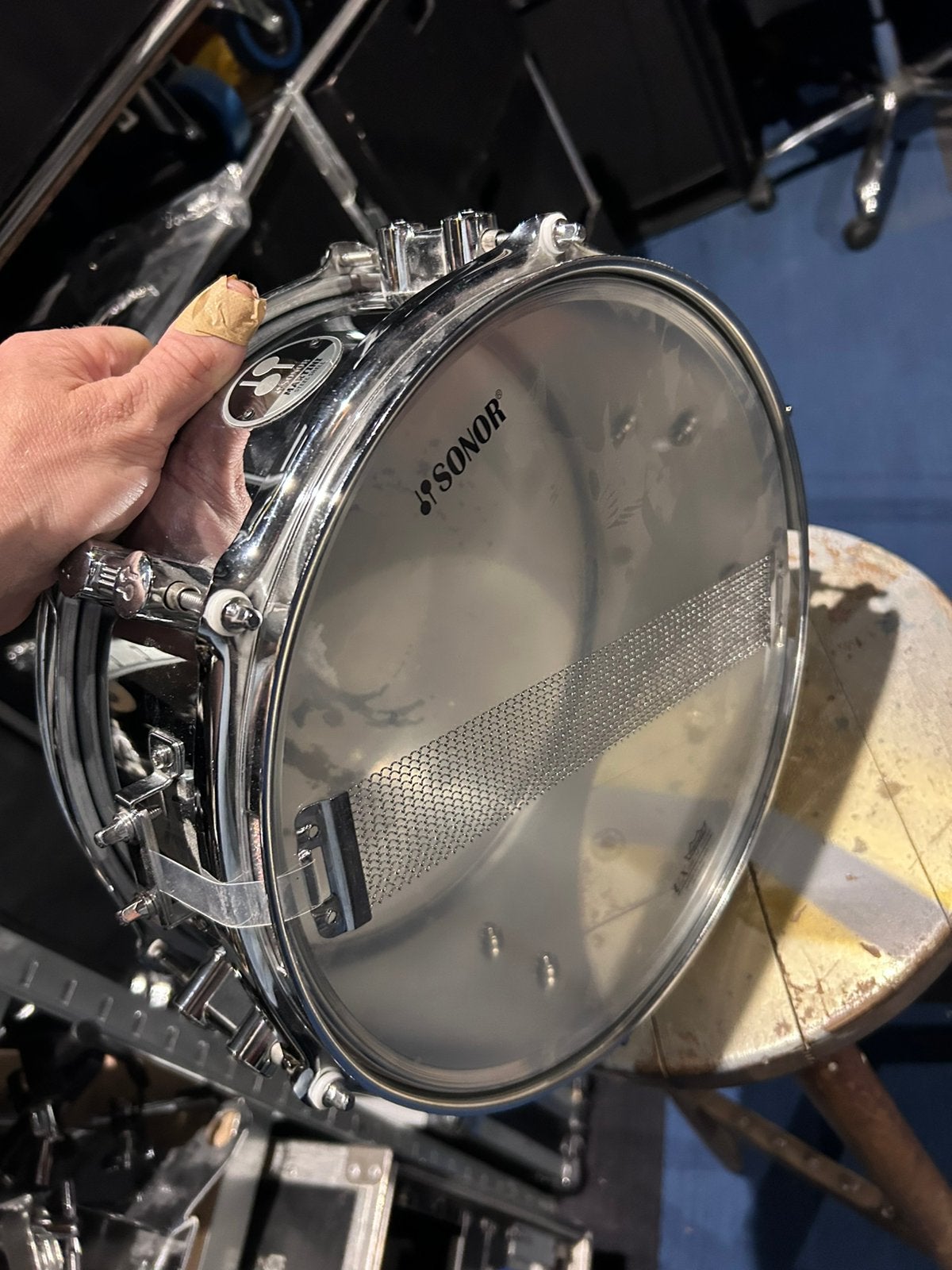 Sonor martini 12"x5 steel snare, Muziek en Instrumenten, Ophalen of Verzenden, Zo goed als nieuw, Overige merken