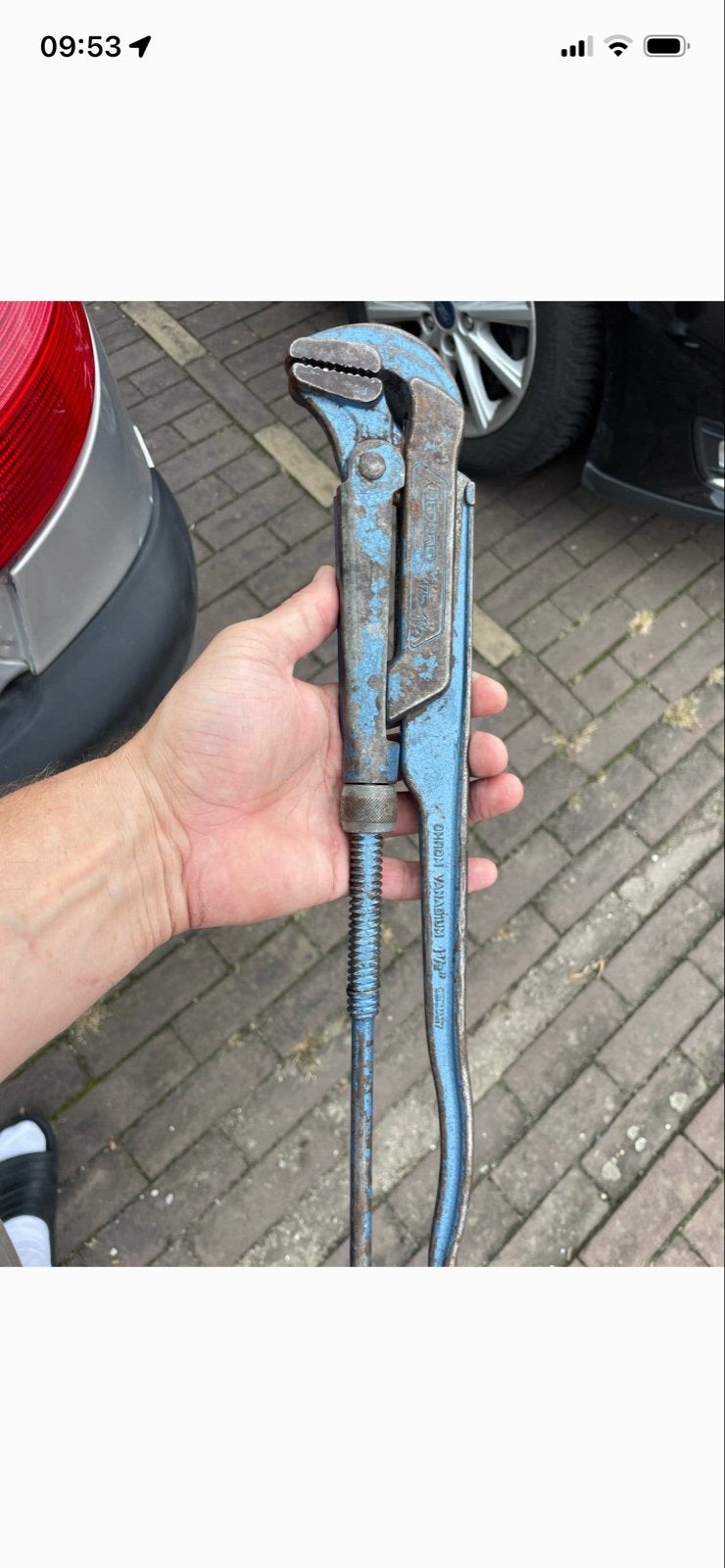 Gebruikte gedore pijptang - gereedschap, Ophalen of Verzenden, Gebruikt, Tang, Overige merken