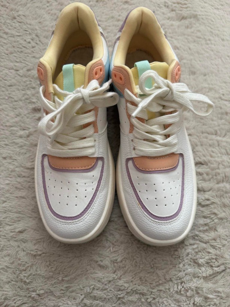 Trendy Bershka Platform Sneakers – Pastel / Multi Color, Overige kleuren, Berska, Ophalen of Verzenden, Sneakers of Gympen