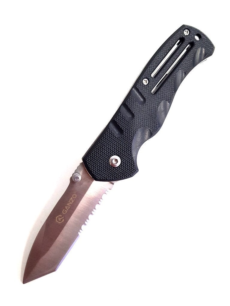 Ganzo G613 Camping Outdoor Zakmes Zwart 18cm, Ophalen of Verzenden, Nieuw