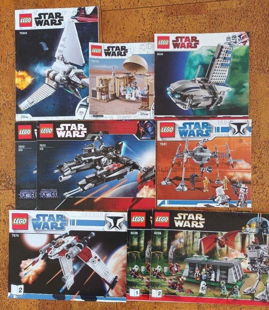 Diverse bouwbeschrijvingen lego Star Wars, Gebruikt, Star Wars, Lego, Overige typen