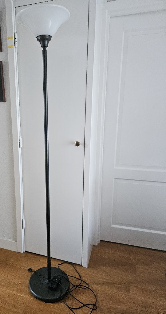 vloerlamp met dimmer, Ophalen, Gebruikt, Overige fittingen, Glas