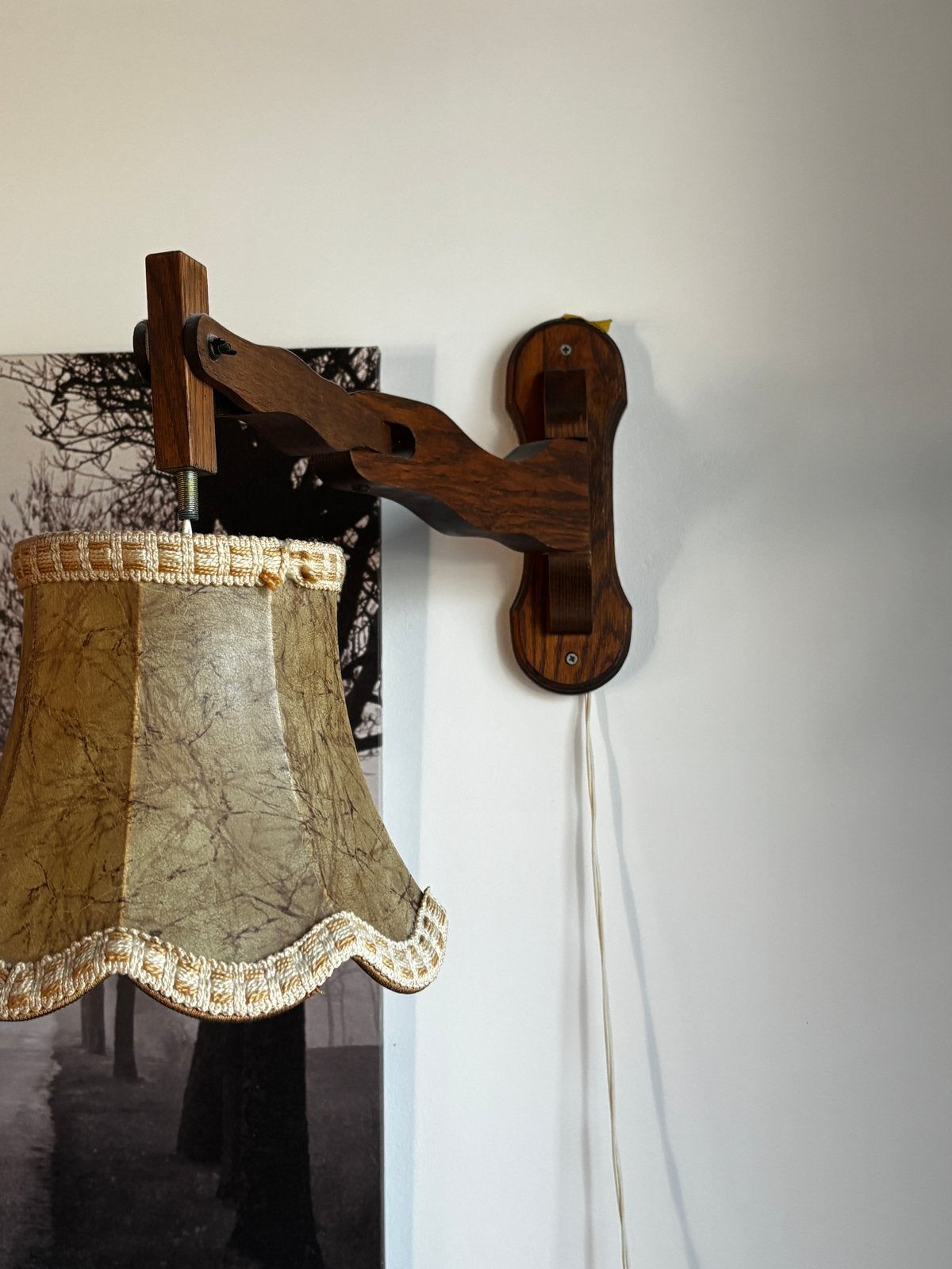 Vintage wandlamp met kap, Antiek en Kunst, Ophalen