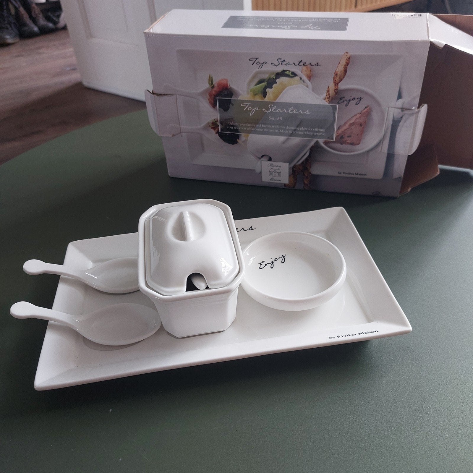 Riviera Maison Top Starters Set - Bakje met verkleuring, Gebruikt, Overige merken, Keramiek, Ophalen of Verzenden