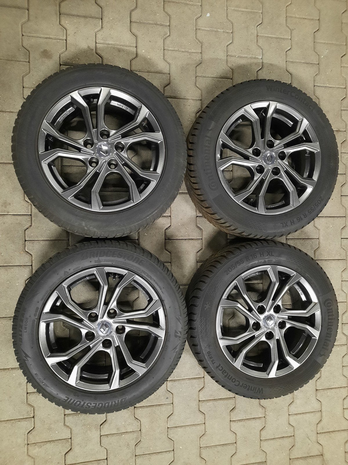 16 inch velgen 5×114.3 RENAULT MEGANE 4 NISAN LEAF WINTERSET, Auto-onderdelen, Gebruikt, 16 inch, Banden en Velgen, Personenwagen