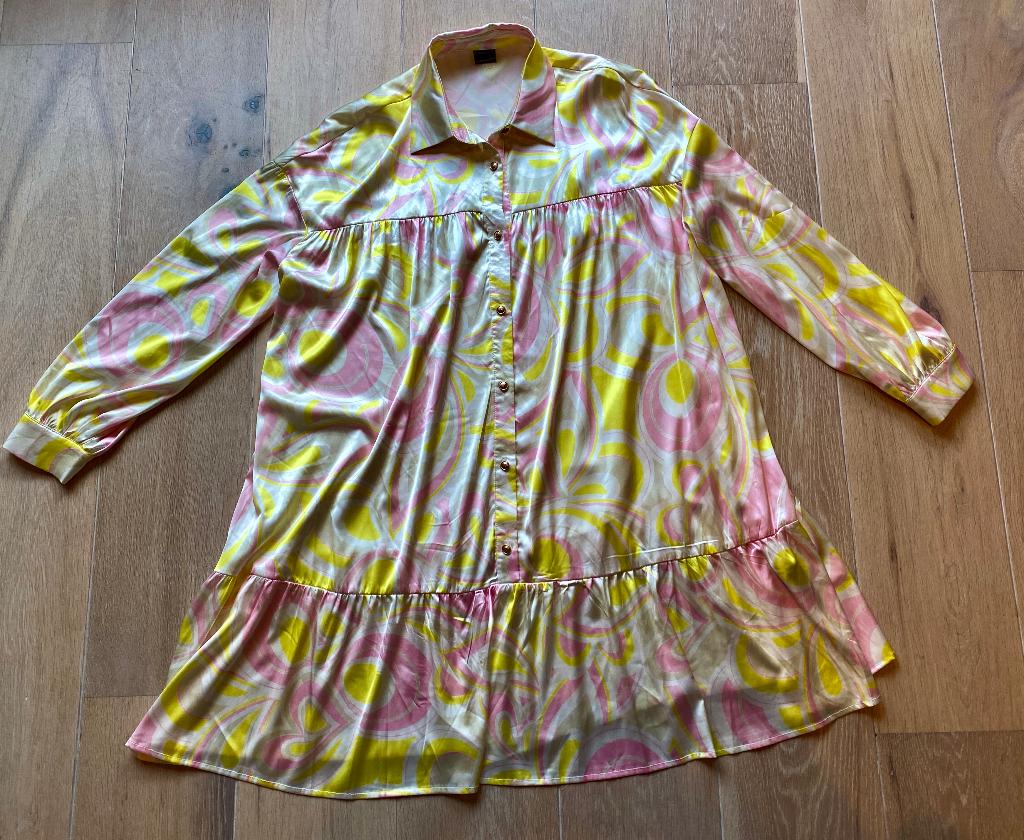 Tuniek / Jurk Radical - Roze Geel Beige - Medium (maat 38), Kleding | Dames, Maat 38/40 (M), Beige, Ophalen of Verzenden, Zo goed als nieuw