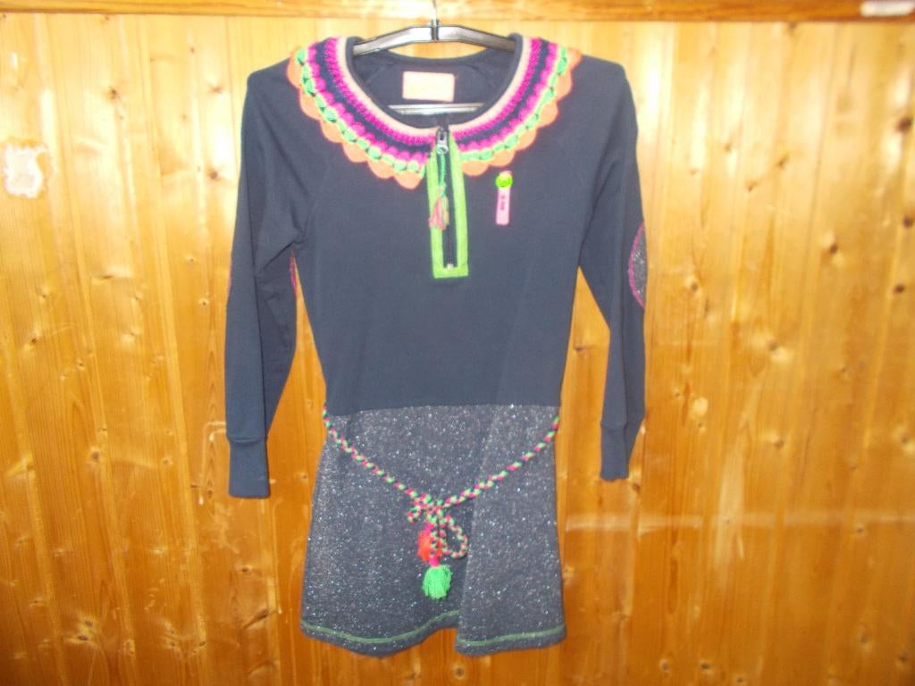 Mim Pi meisjesjurkje blauw maat 128, Ophalen, Gebruikt, Meisje, Diverse merken
