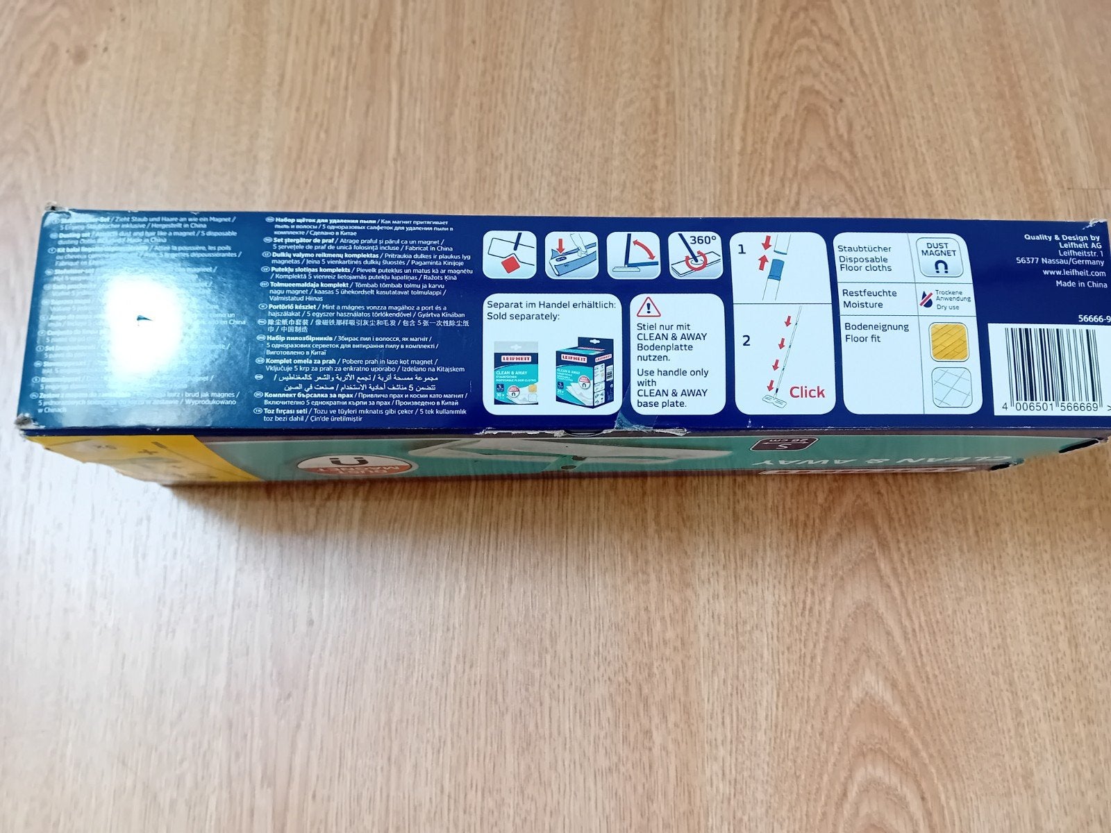 GOEDKOOP Nieuwe Leifheit inklapbare dweil incl. 5 doeken, Ophalen of Verzenden, Mop of Dweil