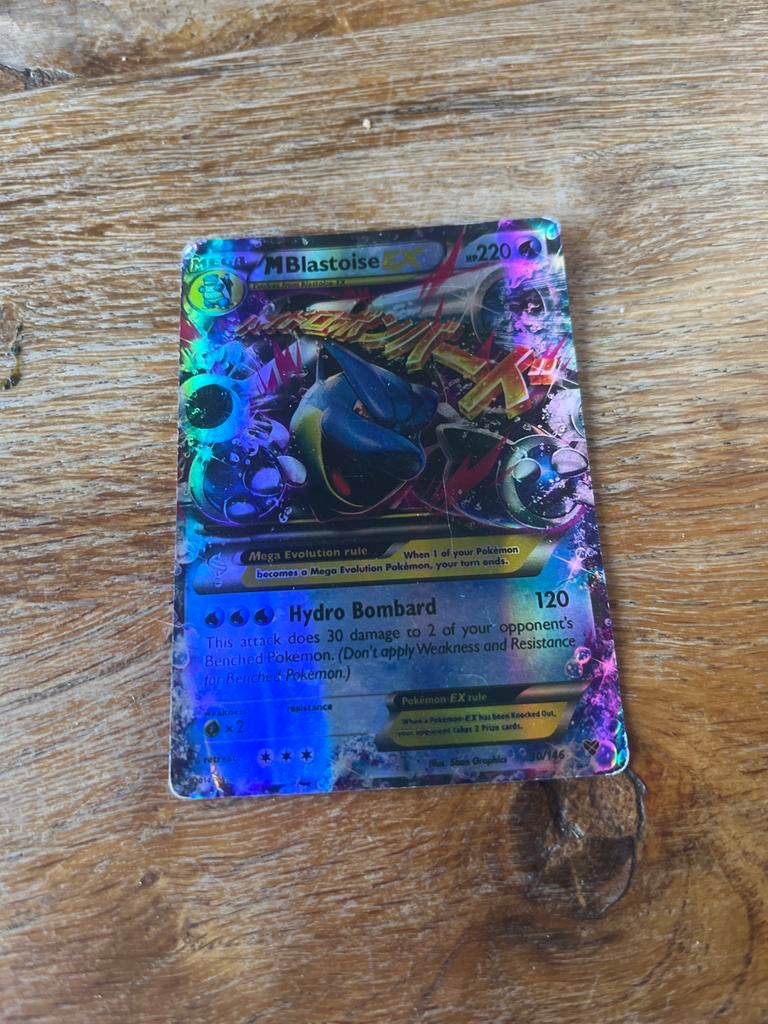 Pokémon M Blastoise EX kaart, Ophalen, Gebruikt, Losse kaart, Foil
