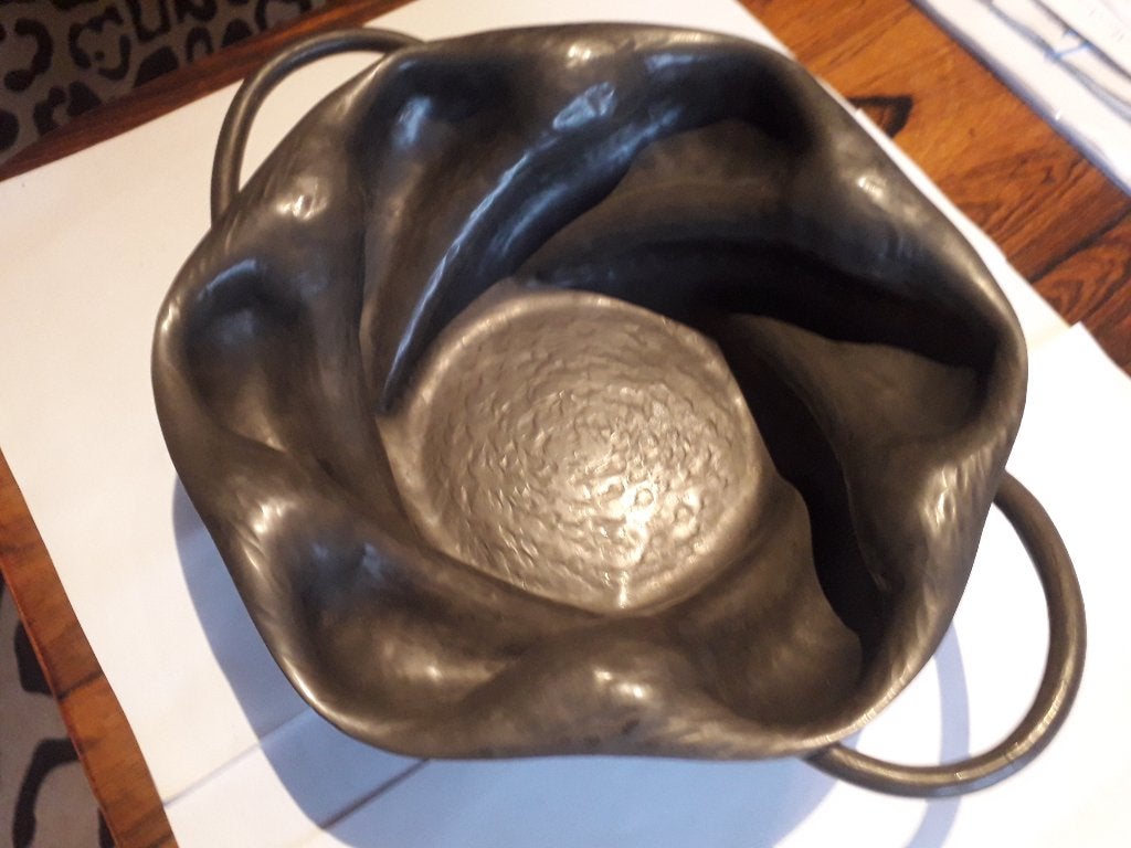 ART NOUVEAU TINNEN TOPSTUK van A.E CHANAL in PERFECTE STAAT, Ophalen of Verzenden