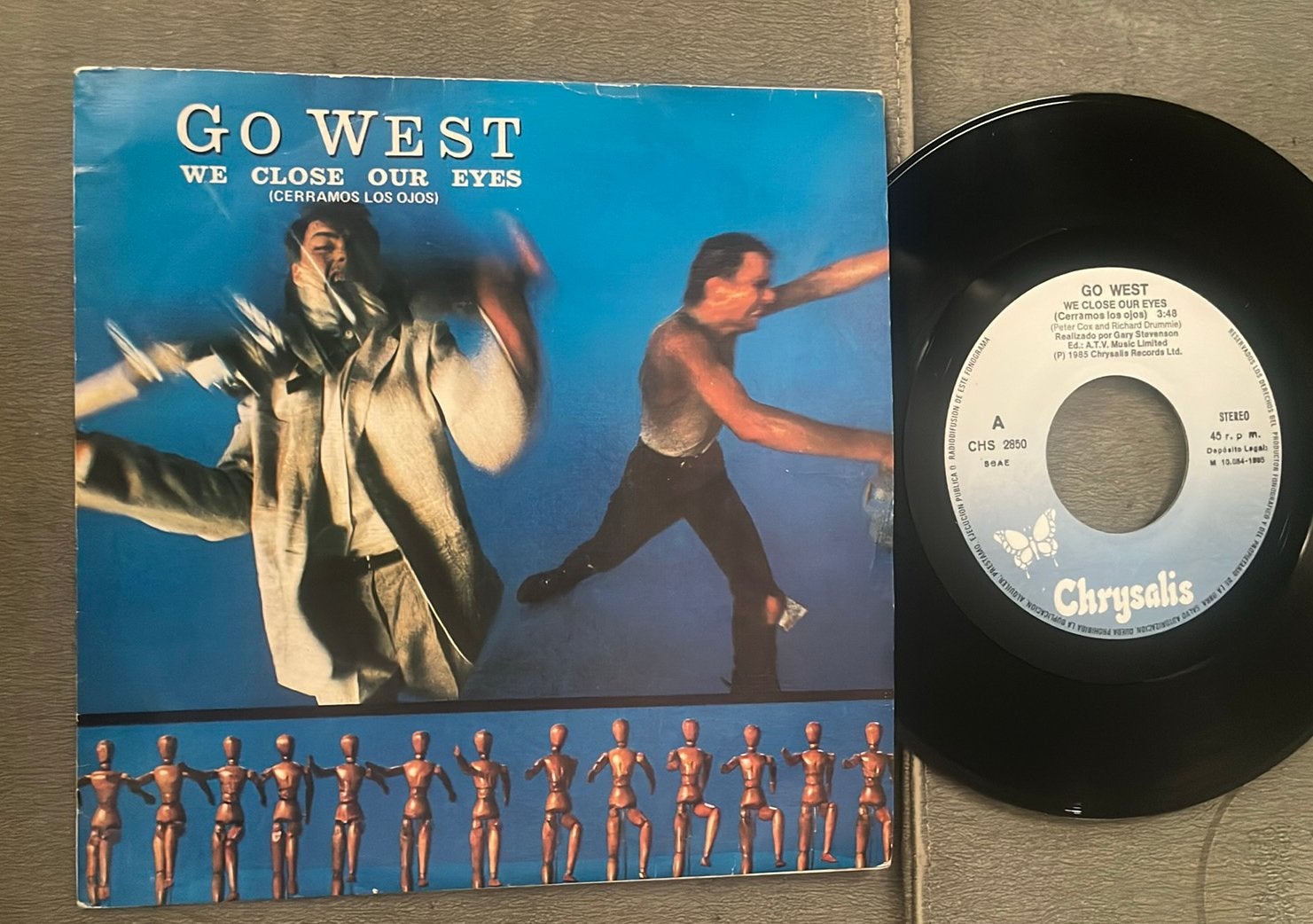 Go West - We close our eyes 7” ESP 1985, Gebruikt, 7 inch, Ophalen of Verzenden, Pop
