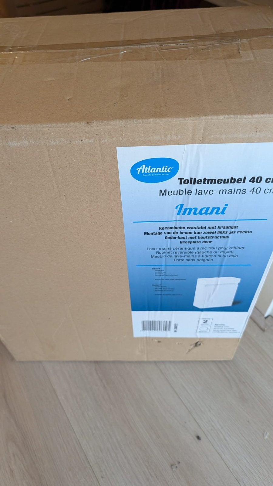 Nieuw Atlantic Imani toiletmeubel 40 cm met wastafel, Ophalen, Nieuw, Wastafel