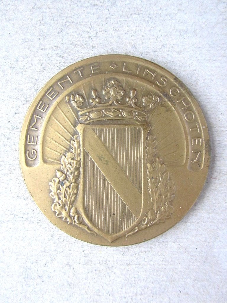 Linschoten Gemeentelijke ere- of prijspenning, brons, Ophalen of Verzenden, Brons, Nederland