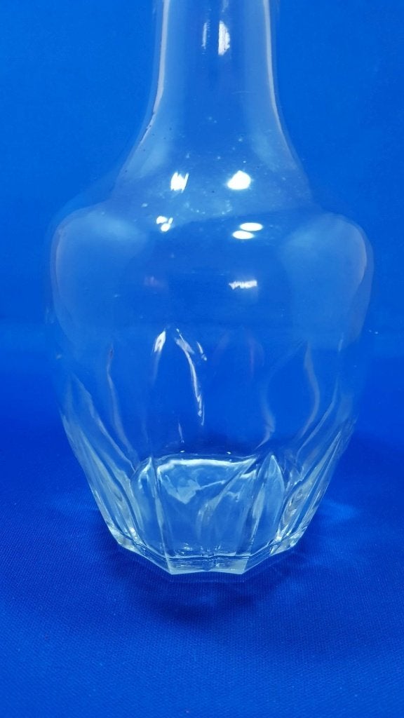 Glazen karaf met stop dop, kurk, helemaal gaaf. 23cm. 5A43/9, Huis en Inrichting, Tweedehands verkoop, Tweedehands verkoop, Gebruikt