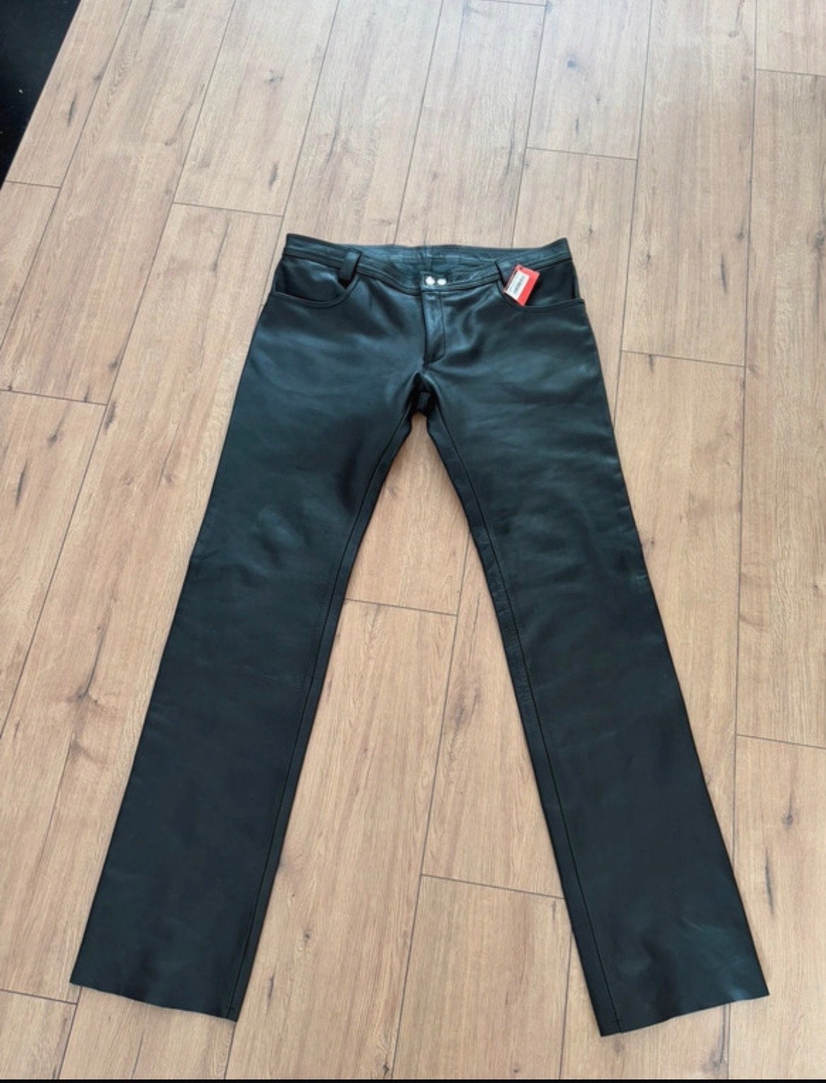 Nieuwe Leren Heren Broek - Maat XL, Ophalen of Verzenden, Nieuw, Maat 56/58 (XL), Zwart