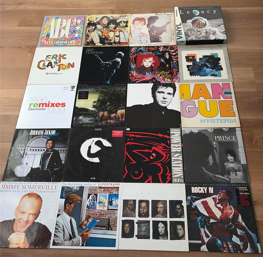 Collectie vinyl o.a. Beatles Nits Bowie Prince Clapton, Ophalen of Verzenden, Gebruikt, 12 inch