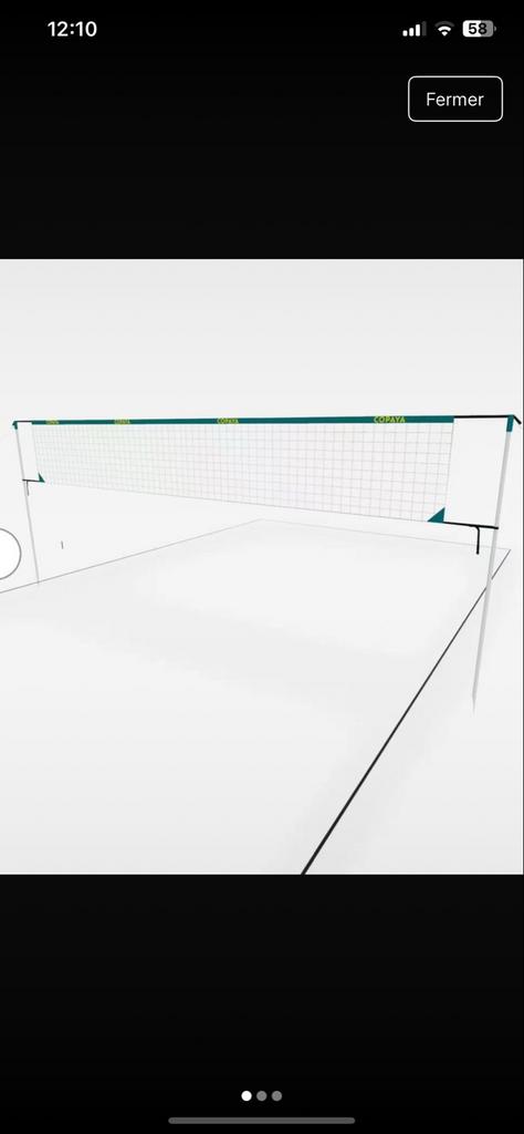 Volleybalnet met antennes Decathlon, Sport en Fitness, Volleybal, Ophalen of Verzenden, Gebruikt, Overige typen