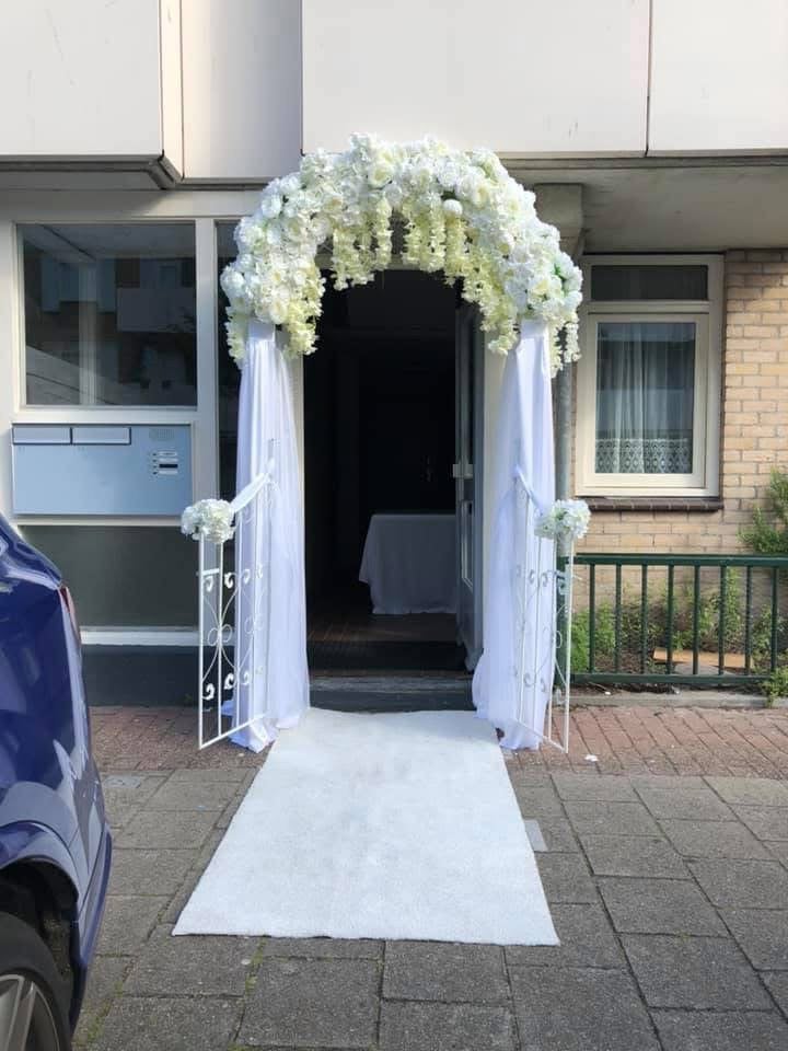 Metalen Bloemboog met poortjes, Ophalen, Gebruikt