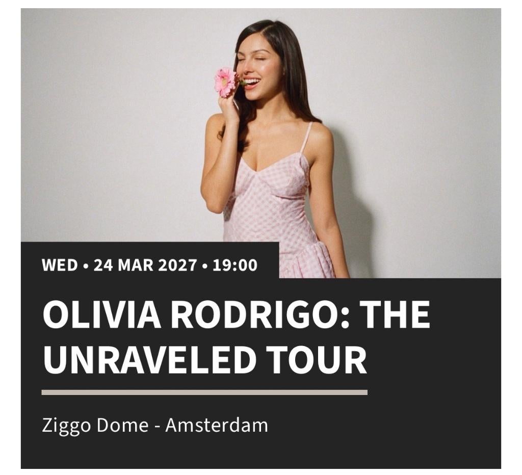 Olivia Rodrigo Staanplaatsen 24 maart 2027, Twee personen, Maart