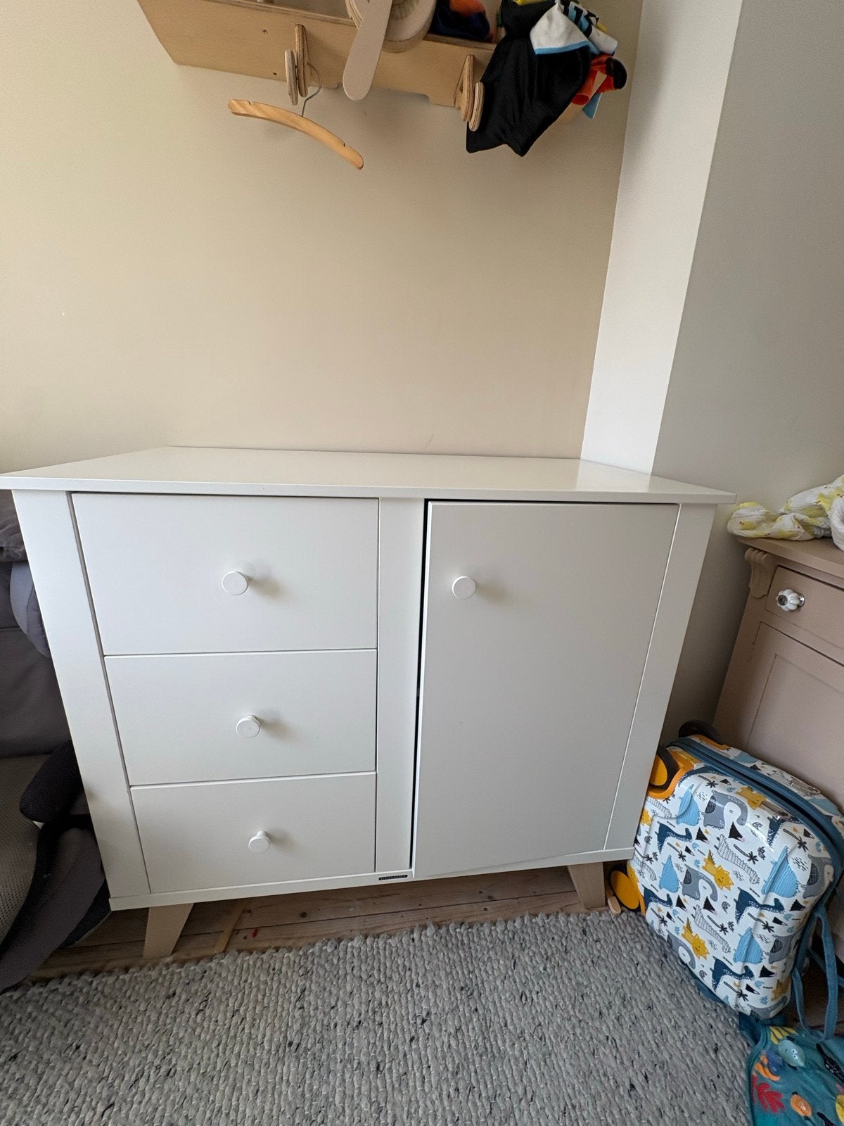 Witte Kidsmill Commode met Lades en Kastje, Ophalen, Gebruikt, 50 tot 70 cm, 100 cm of meer
