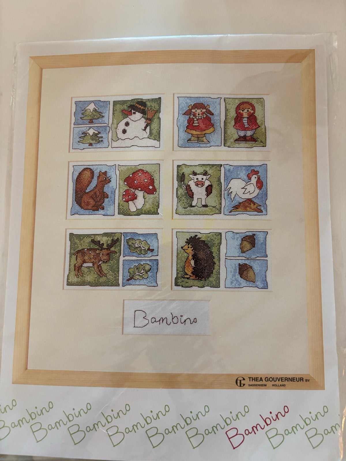 Thea Gouverneur Bambino Borduurpakket - Nieuw in verpakking, Ophalen of Verzenden, Nieuw, Handborduren, Borduurpakket